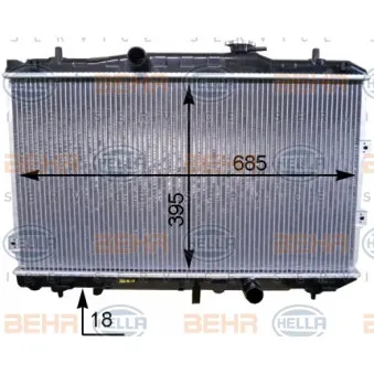 Radiateur, refroidissement du moteur HELLA OEM 253102F820