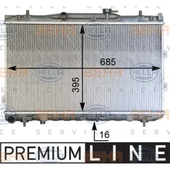 HELLA 8MK 376 769-351 - Radiateur, refroidissement du moteur