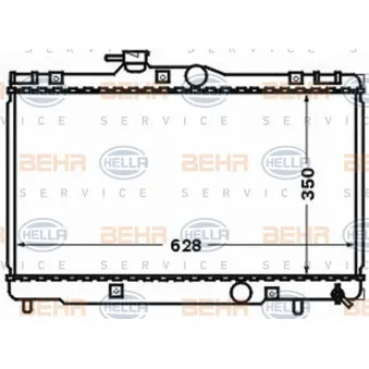 HELLA 8MK 376 773-561 - Radiateur, refroidissement du moteur