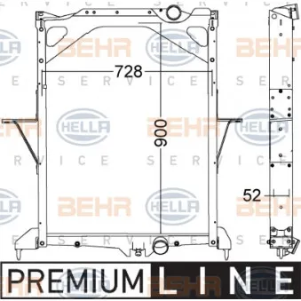 HELLA 8MK 376 775-001 - Radiateur, refroidissement du moteur