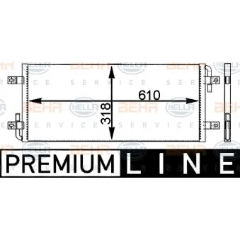 Radiateur basse température, intercooler HELLA 8MK 376 779-331 pour MAN M 2000 L FM 460 - 460cv