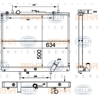 HELLA 8MK 376 787-111 - Radiateur, refroidissement du moteur