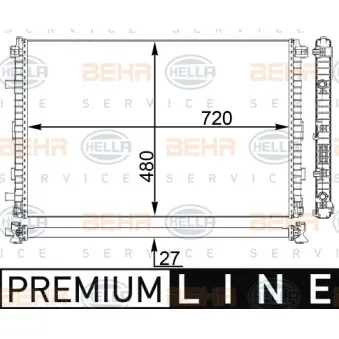 Radiateur basse température, intercooler HELLA 8MK 376 795-131