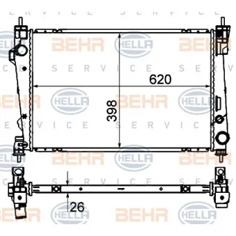 Radiateur, refroidissement du moteur AVA QUALITY COOLING AL2124