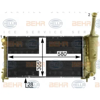 HELLA 8MK 376 900-274 - Radiateur, refroidissement du moteur
