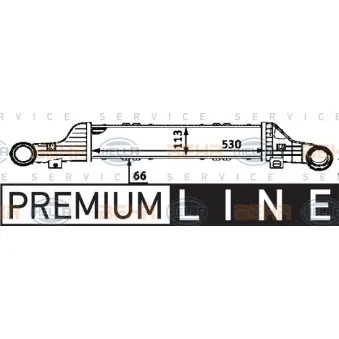 Intercooler, échangeur HELLA 8ML 376 723-401