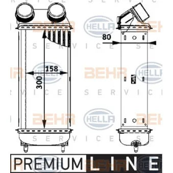 Intercooler, échangeur HELLA 8ML 376 723-561