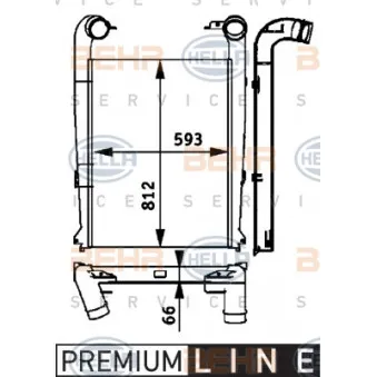 Intercooler, échangeur HELLA 8ML 376 724-241