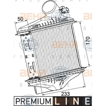 HELLA 8ML 376 746-241 - Intercooler, échangeur