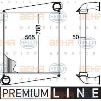 HELLA 8ML 376 758-211 - Intercooler, échangeur
