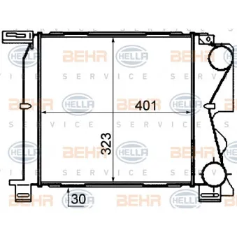 Intercooler, échangeur HELLA 8ML 376 760-691