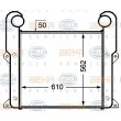 Intercooler, échangeur HELLA [8ML 376 776-681]