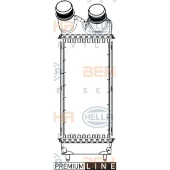 Intercooler, échangeur HELLA OEM 0384L9