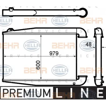 Intercooler, échangeur HELLA OEM A6285003400