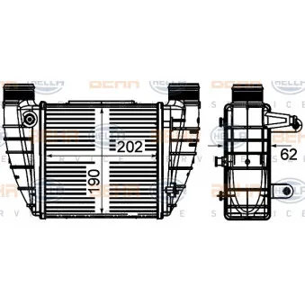 HELLA 8ML 376 899-051 - Intercooler, échangeur