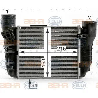 HELLA 8ML 376 900-371 - Intercooler, échangeur