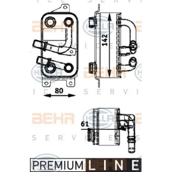 Radiateur d'huile de boîte automatique HELLA OEM 7519213