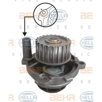 Pompe à eau HELLA 8MP 376 800-044 pour VOLKSWAGEN PASSAT 1.6 - 102cv