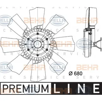 Ventilateur, refroidissement du moteur HELLA OEM 1459901
