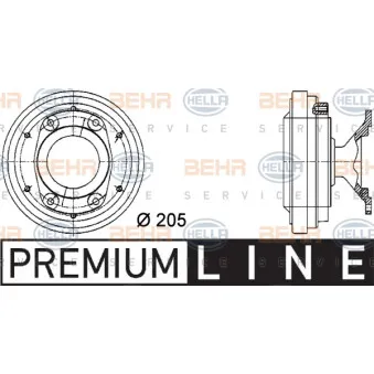 Embrayage, ventilateur de radiateur HELLA 8MV 376 731-291