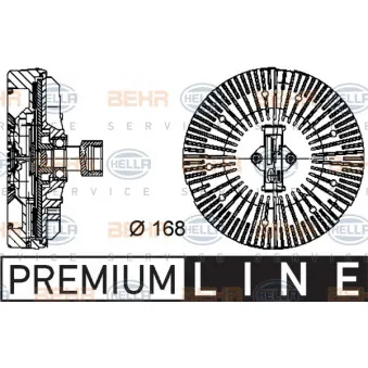 Embrayage, ventilateur de radiateur HELLA 8MV 376 734-381