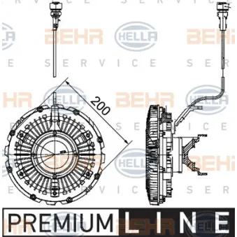 Embrayage, ventilateur de radiateur HELLA 8MV 376 757-111