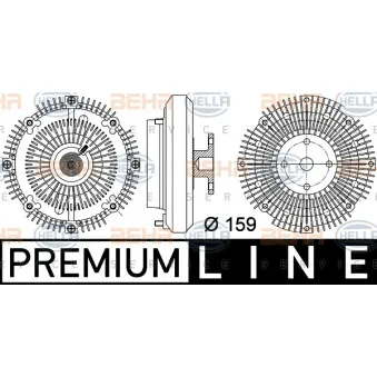 Embrayage, ventilateur de radiateur HELLA 8MV 376 757-351