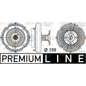 Embrayage, ventilateur de radiateur HELLA 8MV 376 757-411