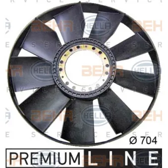 Roue du souffleur, refroidissementdu moteur HELLA 8MV 376 758-271