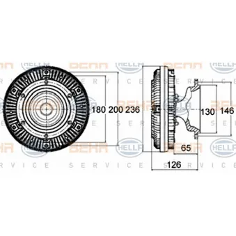 Embrayage, ventilateur de radiateur HELLA 8MV 376 758-461