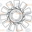 Roue du souffleur, refroidissementdu moteur HELLA [8MV 376 907-301]