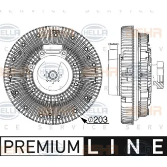 Embrayage, ventilateur de radiateur HELLA [8MV 376 912-291]