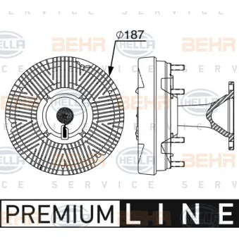 Embrayage, ventilateur de radiateur HELLA 8MV 376 912-331