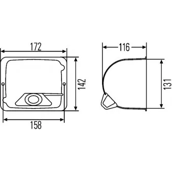 Boîtier, projecteur principal HELLA 9BG 127 426-007