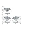 BOSCH 0 986 424 868 - Jeu de 4 plaquettes de frein avant