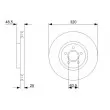 BOSCH 0 986 479 C75 - Jeu de 2 disques de frein avant