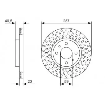 Jeu de 2 disques de frein avant BOSCH OEM 46416712