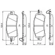 BOSCH 0 986 494 832 - Jeu de 4 plaquettes de frein avant
