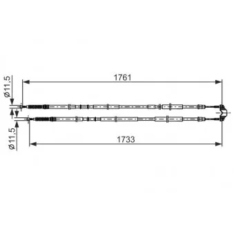 BOSCH 1 987 482 857 - Tirette à câble, frein de stationnement