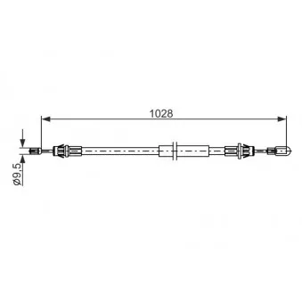 Tirette à câble, frein de stationnement BOSCH OEM 1518017