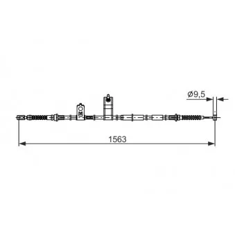 Tirette à câble, frein de stationnement BOSCH OEM 801023