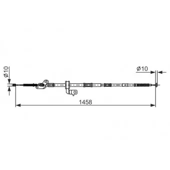 BOSCH 1 987 482 904 - Tirette à câble, frein de stationnement