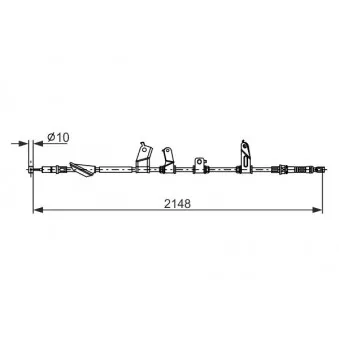 BOSCH 1 987 482 914 - Tirette à câble, frein de stationnement