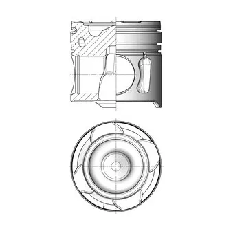 Piston KOLBENSCHMIDT 41255600 pour MAN LION´S CITY Lions City - 239cv