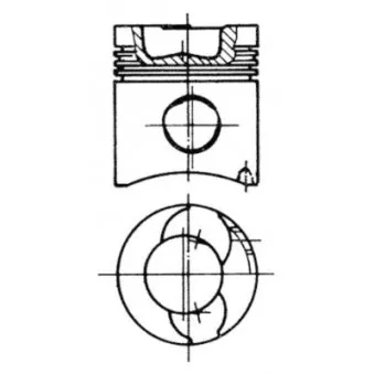 Kit de réparation, Piston/Chemise de cylindre KOLBENSCHMIDT 90482960 pour NEOPLAN Cityliner N 1116/3 - 409cv