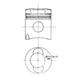 Kit de réparation, Piston/Chemise de cylindre KOLBENSCHMIDT 90669964 pour DEUTZ-FAHR DX 160 - 150cv
