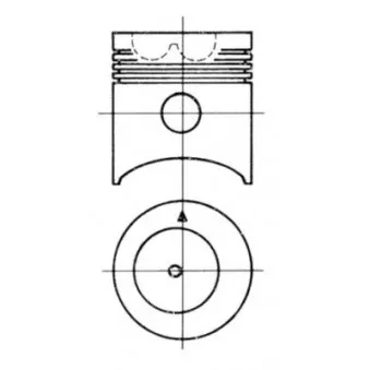 Kit de réparation, Piston/Chemise de cylindre KOLBENSCHMIDT 91557970 pour FENDT Farmer 104 SA - 55cv