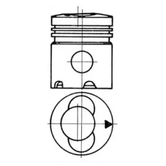 Kit de réparation, Piston/Chemise de cylindre KOLBENSCHMIDT 92815961 pour DEUTZ-FAHR D07 D3607 - 34cv