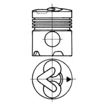 Kit de réparation, Piston/Chemise de cylindre KOLBENSCHMIDT 92834961 pour DEUTZ-FAHR D06 D2506 - 22cv