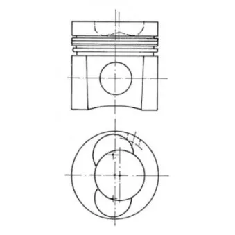 Kit de réparation, Piston/Chemise de cylindre KOLBENSCHMIDT 93138962